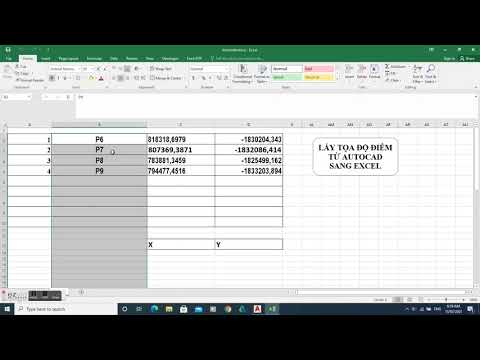 XUẤT TỌA ĐỘ ĐIỂM TỪ AUTOCAD SANG EXCEL