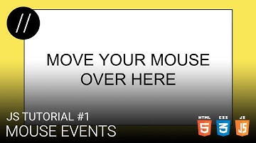 JS Tutorial #1 — Mouse Events [UP/TO/DATE]
