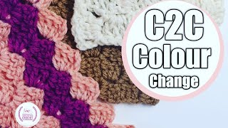 LEFT HAND | Corner to Corner C2C Colour Change | handsthatrockcrochet 💙