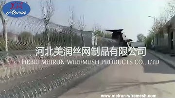 razor wire mobile security barrier system Mobile Rapid Deploy Razor barrier Trailer #fence #guard