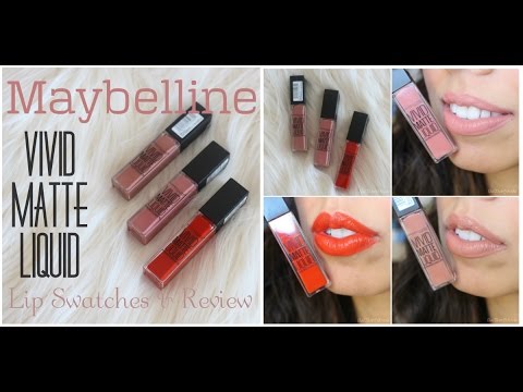 maybelline-vivid-matte-liquid-colors-|-lip-swatches,-demo,-&-review-|-chaitimewithmeesha