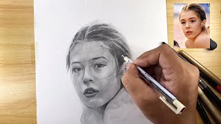 Sofiya Gorshkova portrait pencil sketch drawing || realistic pencil sketch || easy drawing