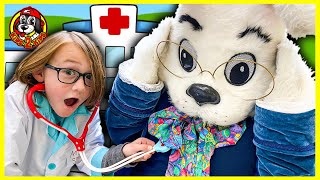 Kids Pretend  SUPER SICK EASTER BUNNY GOES TO THE VET