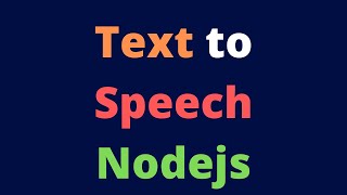 Text to Speech | Nodejs | Hindi