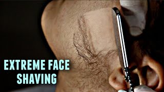 SHAVING A MIDDLE EASTERN WOMAN’S FACE *PCOS* Straight Razor Tutorial HD!