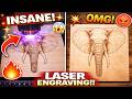 Elephant Engraved in Wood - Laser Engraving Art