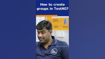 Software Testing Question | How To Create Groups In TestNG? | #shorts #kiransir #manual #automation