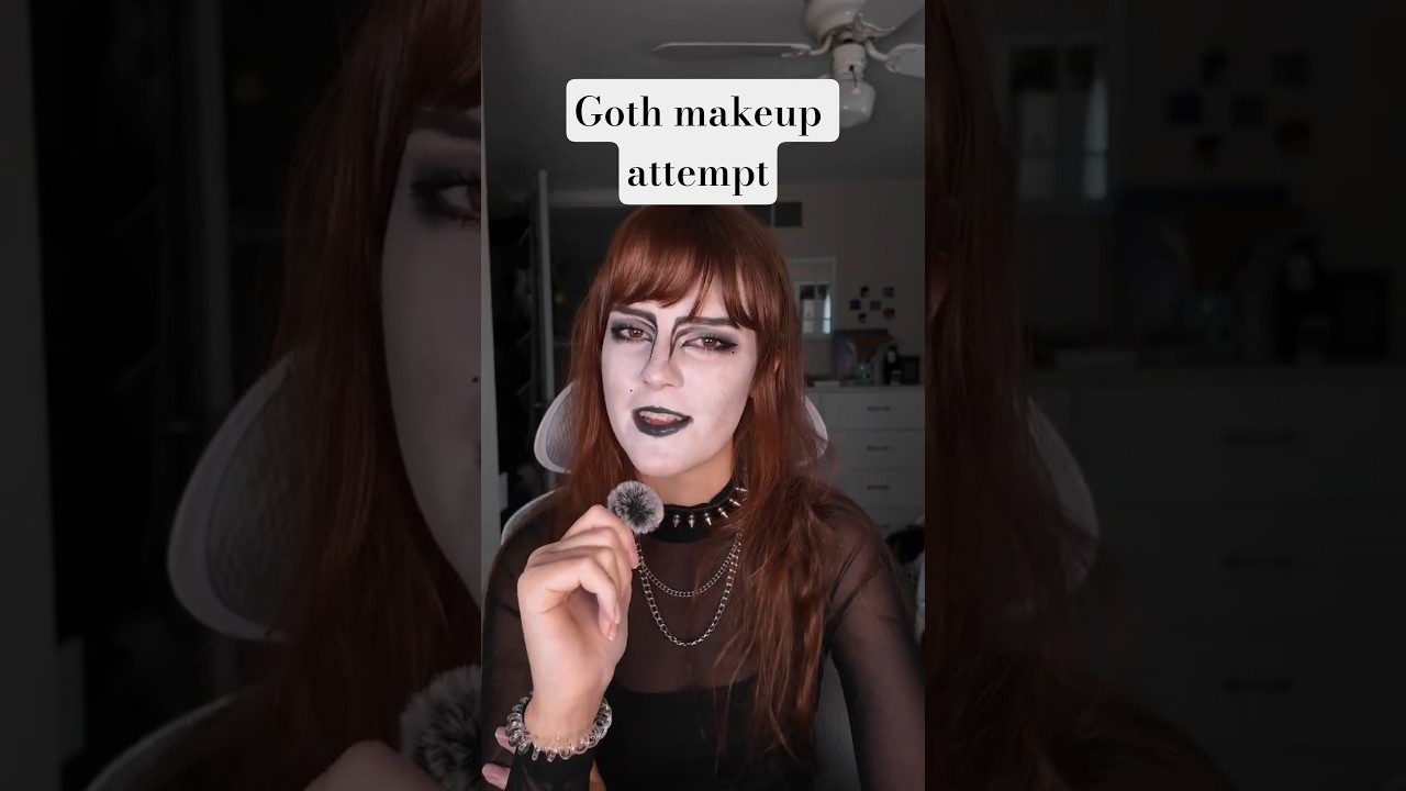 goth makeup attempt #goth #gothmakeup #altmakeup #firstattempt #freewill #shorts #punk #makeuplook