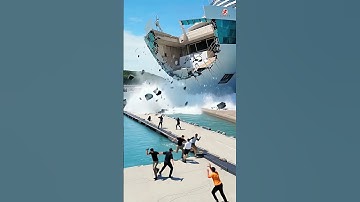 Thumbnail of Cruise Ship Collides with Yacht After Losing Control Near the Dock!