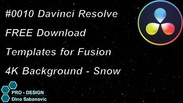 #0010 Davinci Resolve FREE Templates for Fusion 4K Background Snow