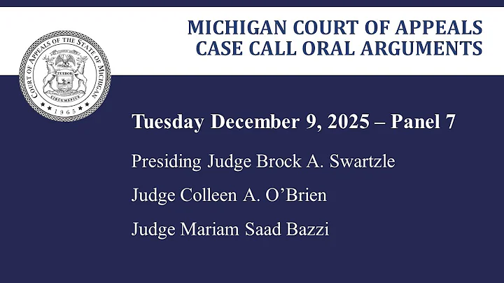 MCOA Oral Arguments December 9, 2025 - Panel 7