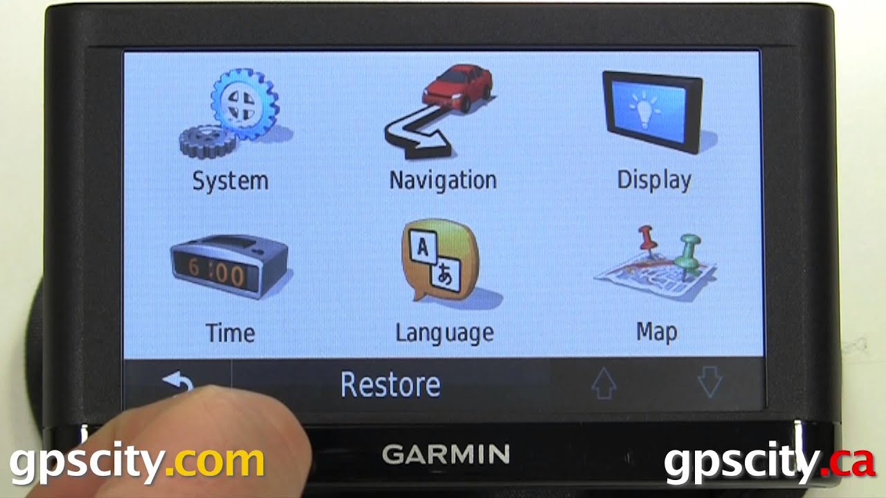 Map Settings the nuvi 54lm City - YouTube