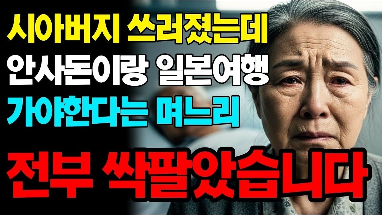 남편 쓰러진날 안사돈과 초호화 해외여행간 며느리 재산 싹팔고 내쫓았습니다 | 고부갈등 | 노후사연 | 인생사연 | 실화사연 | 사연 | 노후 | 오디오북