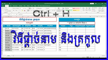 របៀបកំណត់នាមត្រកូលអោយដាច់ពីគ្នា / មេរៀន Excel