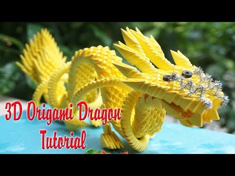 HOW TO MAKE 3D ORIGAMI CHINESE DRAGON | DIY PAPER DRAGON TUTORIAL