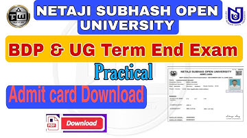 BDP & UG Term End Exam Practical !! Admit Card Download #nsou #exam #2022