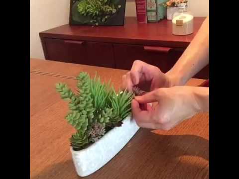 多肉植物のアレンジと作り方 フェイクグリーンのある癒しの生活 Youtube