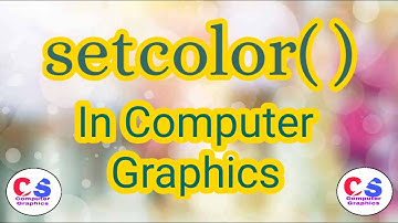 How to use setcolor() in computer graphics