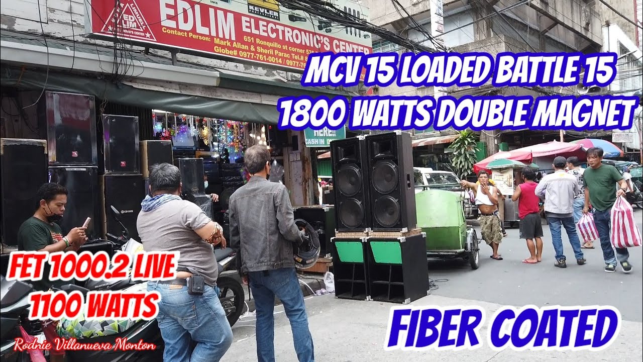 MCV BOX LOADED BATTLE 15 1800W//FET1000.2 LIVE POWER AMPLIFIER!@electrosoundsanddiy