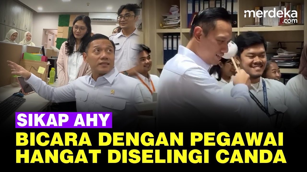 Gaya Menteri AHY Bicara dengan Anak Buah Hangat Diselingi Canda Tawa
