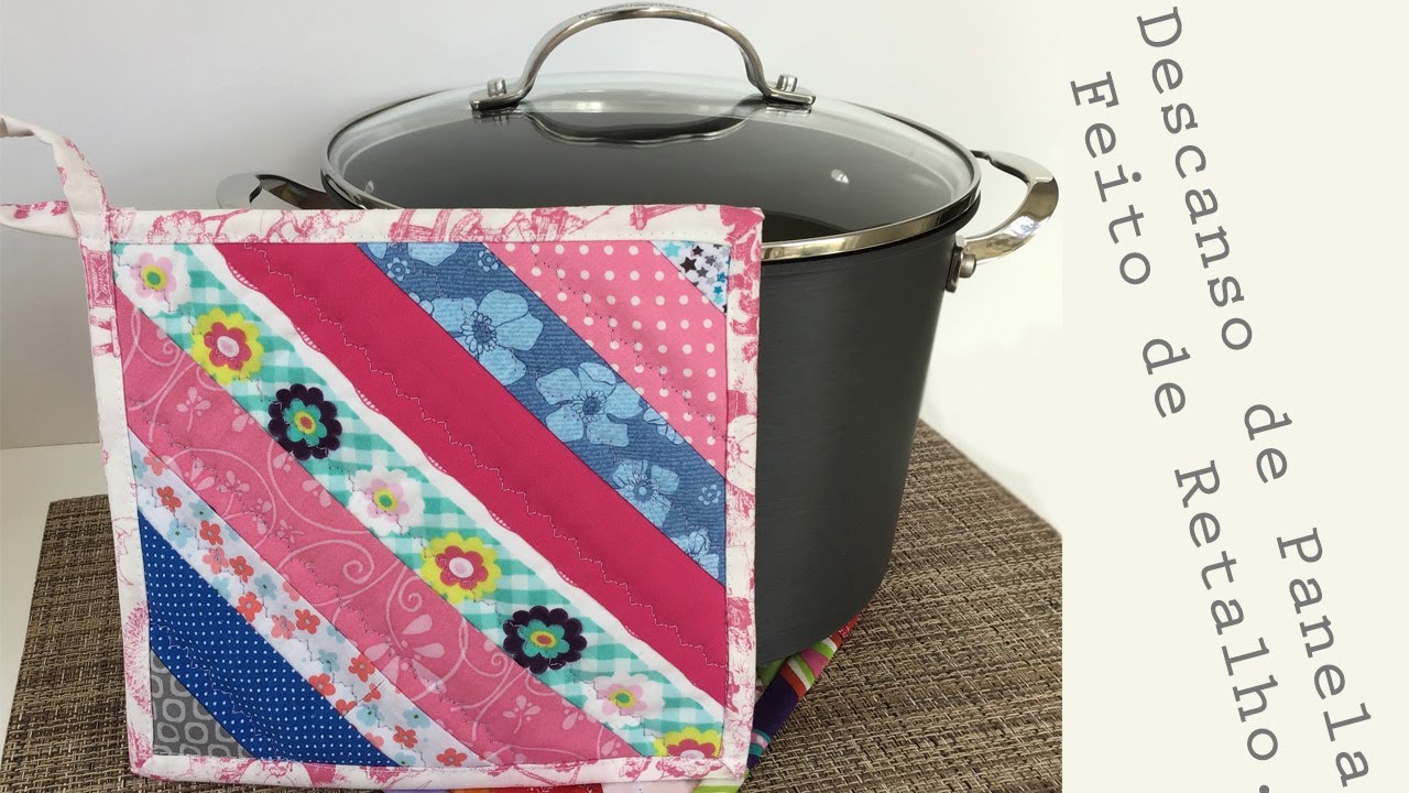 Descanso de Panela Feito em Retalhos