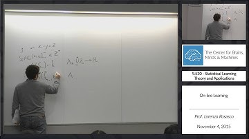 9.520 - 11/4/2015 - Class 17 - Prof. Lorenzo Rosasco: On-line Learning