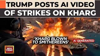 Kharg Blown To Smithereens: Donald Trump Posts AI Video On Strikes On Kharg Island | US-Iran War