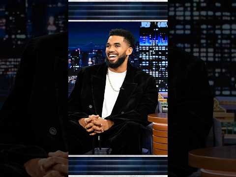 #KarlAnthonyTowns got two rings this summer! 💍 #FallonTonight #Knicks