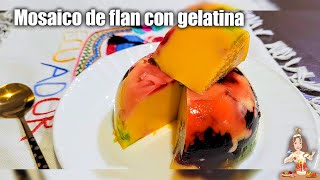 Feliz día del Niño 🥳🎈🎉‼️ MOSAICO DE FLAN CON GELATINA, fácil y delicioso👦🧑👧🎉🎊🥳