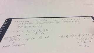 Mrs. Curtis Math 2. Unit 3.  Recursive and Explicit Equations of Geometric Sequences