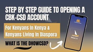 What is the DhowCSD? HOW TO OPEN A CDS ACCOUNT WITH CENTRAL BANK OF KENYA ONLINE| How To Use DhowCSD