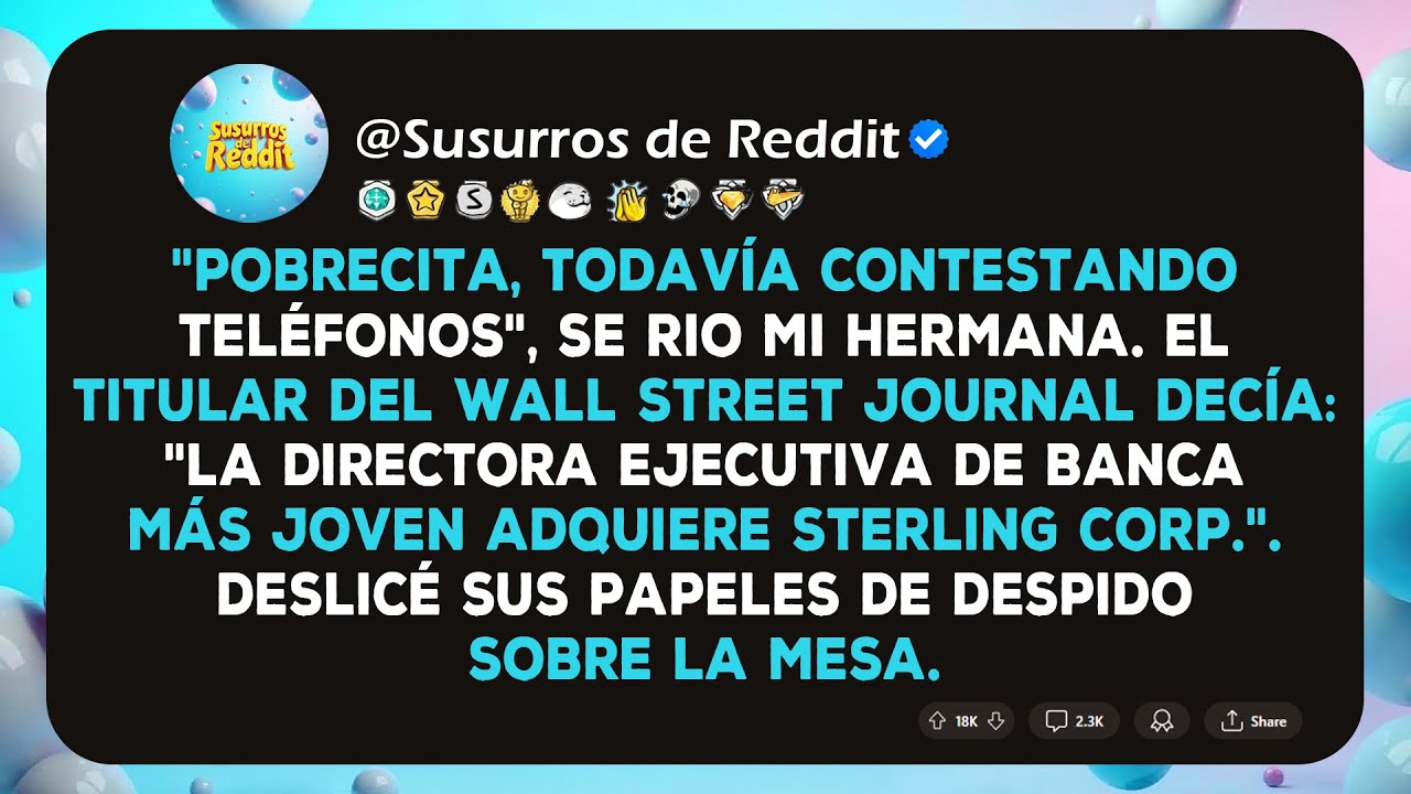 En la cena, mi hermana dijo: 