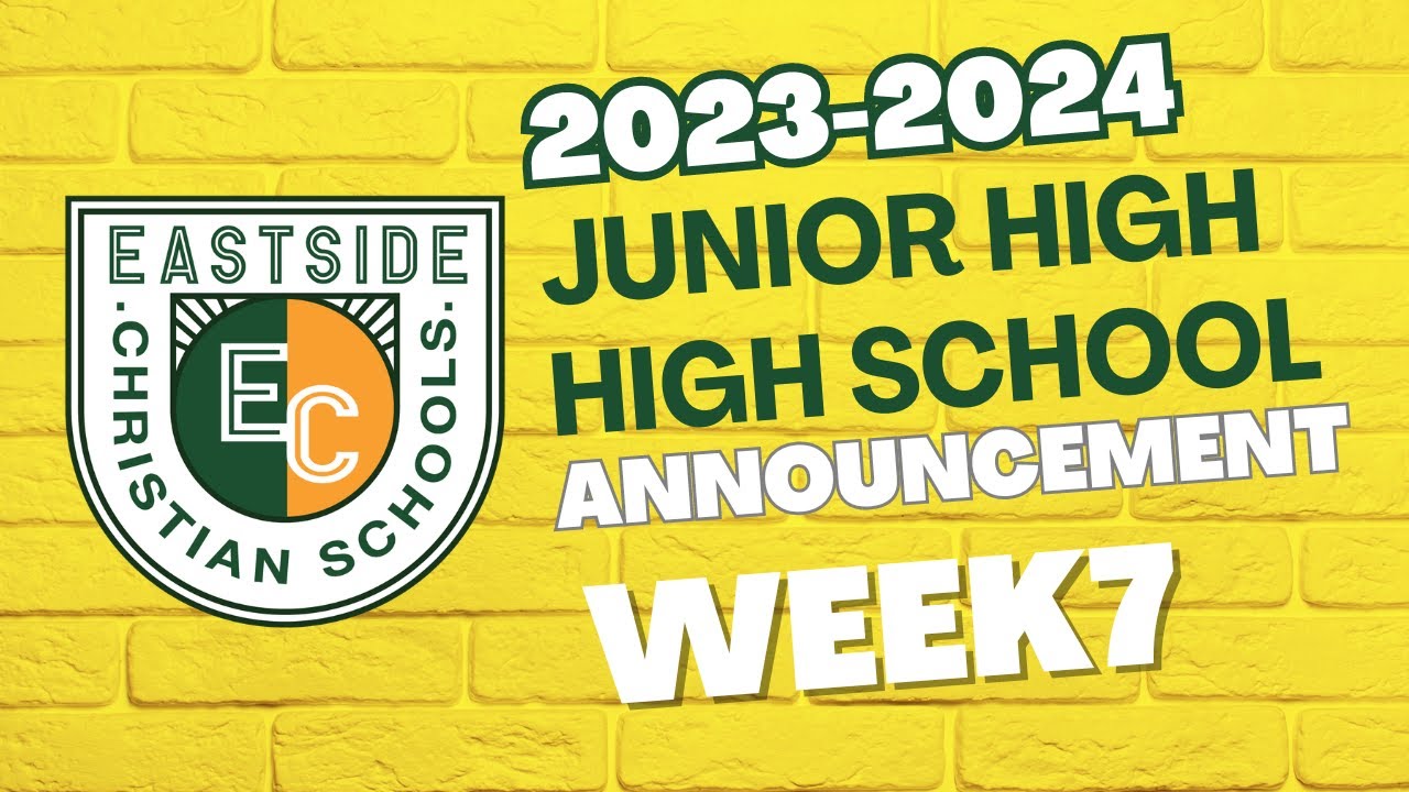 Week 7 Announcements