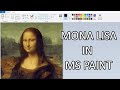 Easy Way to draw the Mona Lisa in MS Paint #Shorts