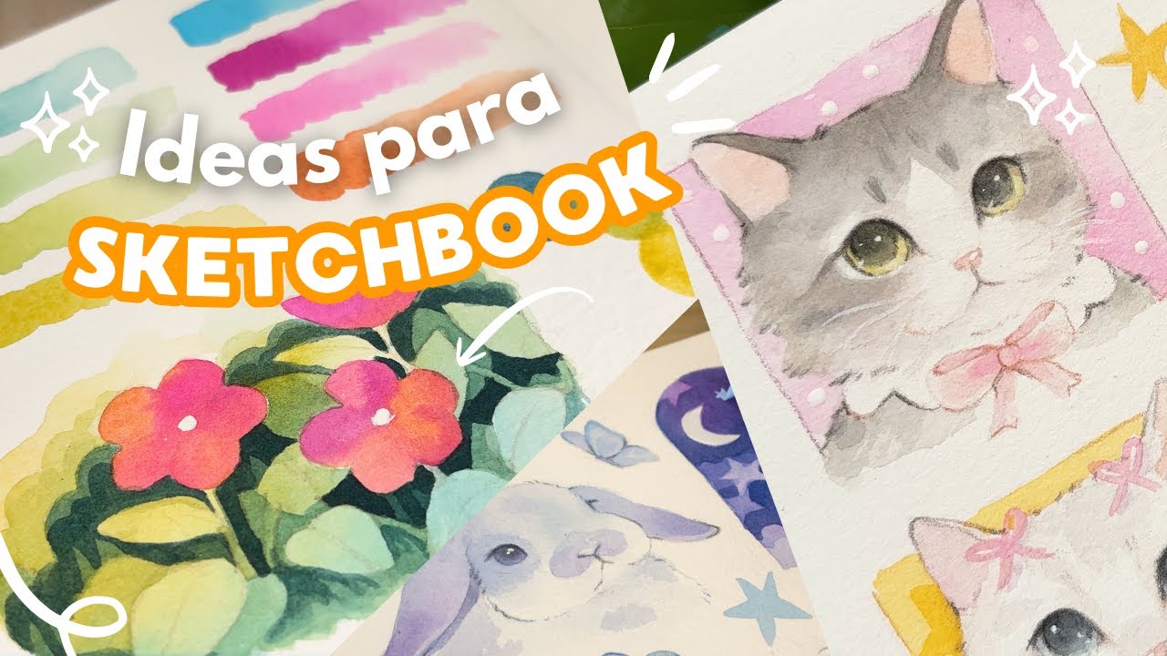 5 ideas para llenar tu SKETCHBOOK 🎨| Probando el sketchbook de acuarelas de ARRTX