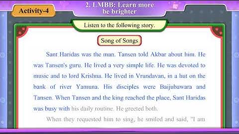 LMBB:Learn More Be Brighter  Standard 8 | Unit 2 | Activity 4 Video With Animation|English Std 8