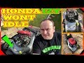 Honda Lawnmower Won't Idle (Service Carburetor And Set Valves)