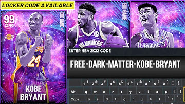 FREE DARK MATTER KOBE BRYANT NBA 2K22 LOCKER CODES (NBA 2K22 LOCKER CODES)