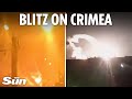 Blasts tear through Russian base as Ukraine&#39;s &#39;US missiles&#39; blow apart Putin&#39;s Crimea base