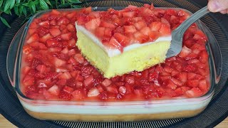 So good that there's nothing left on the table! Grab the strawberries  and make this delicious cake