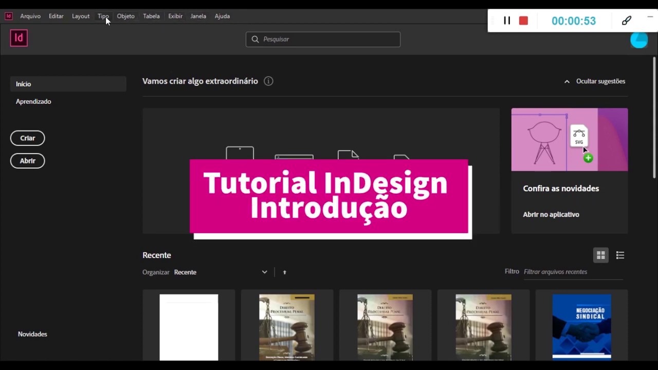 InDesign Tutorial 1 - Introdução - YouTube
