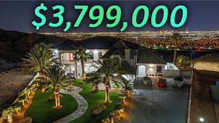 Las Vegas Hillside Mansion With Insane Full Strip Views!