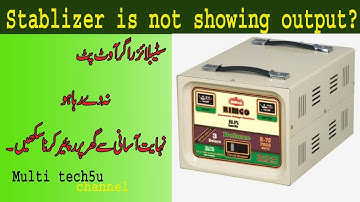 How to repair stabilizer timer problem/output voltage not showing solution||Multi tech5u