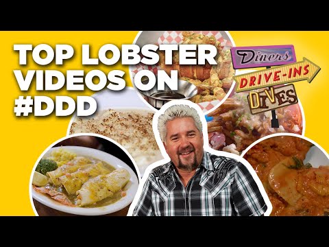 Top 5 Craziest #DDD Lobster Videos with Guy Fieri | Diners, Drive-Ins and Dives | Food Network