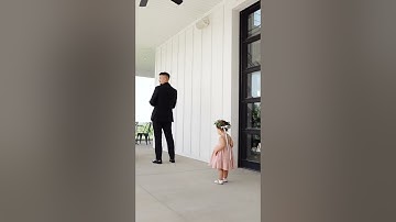 Groom has the biggest surprise during his First Look - Father Daughter Wedding First Looks