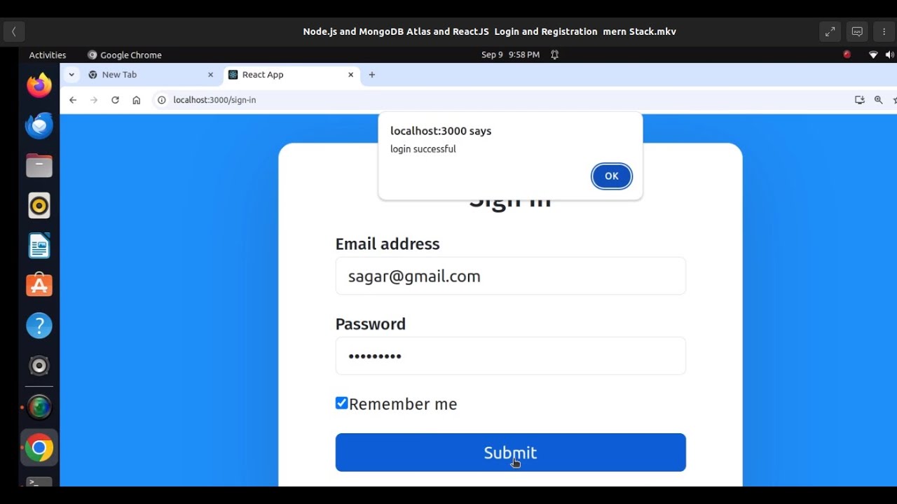Node js and MongoDB Atlas and ReactJS Login and Registration mern Stack ...