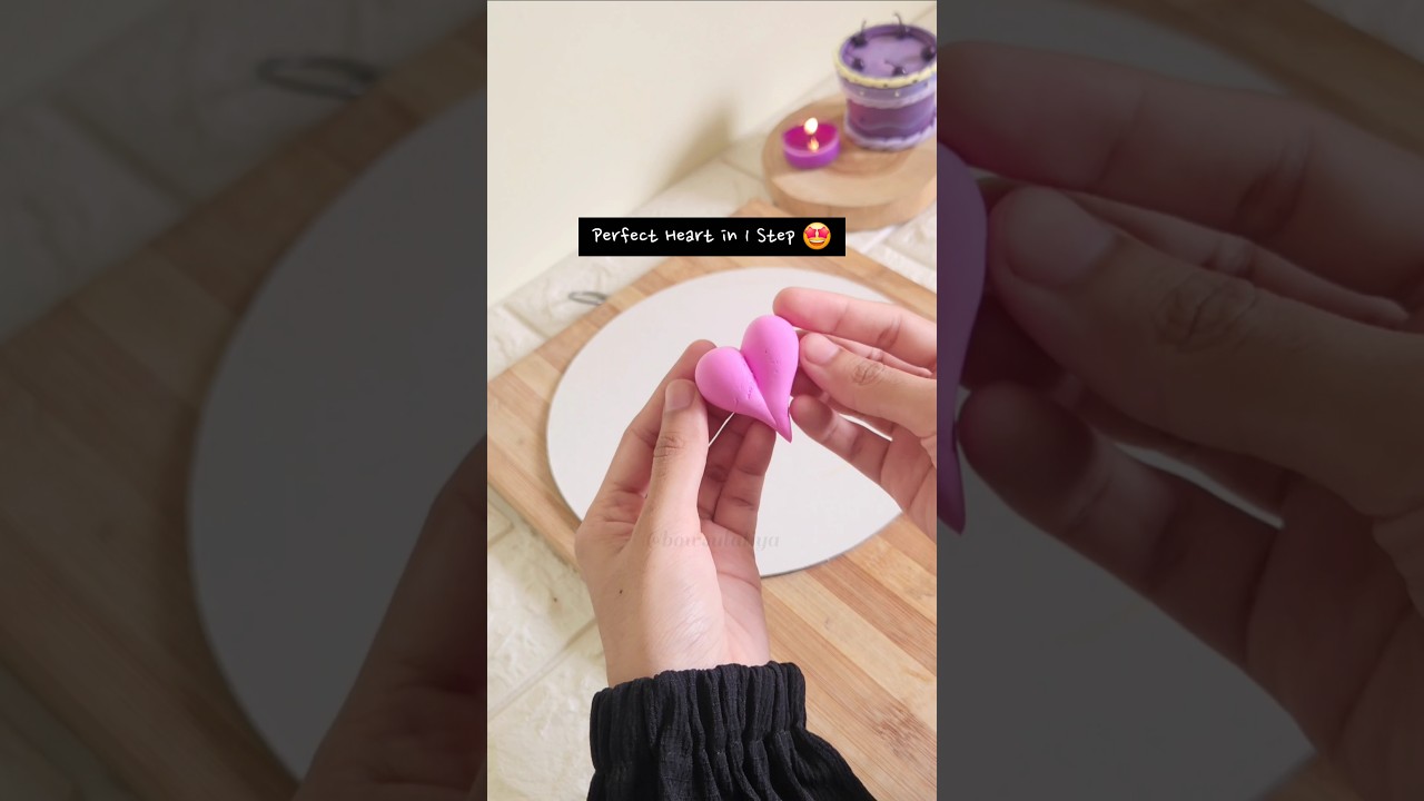 1 Simple Step to Make a Perfect Clay Heart! 😍 DIY Clay Hack