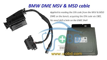 BMW DME MSV & MSD test cables reading DME ISN code on the bench