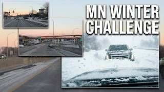 Winter Driving Challenge Brooklyn Center Saint Paul Minnesota Snowy Roads POV