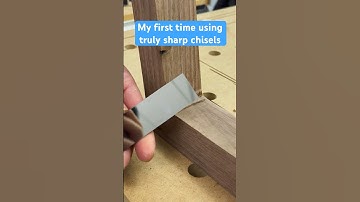 My first time using truly sharp chisels #handtools #workshop #woodworking